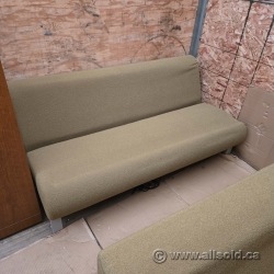 72" Green Silver Sofa Lounge Bench, Davis Furniture